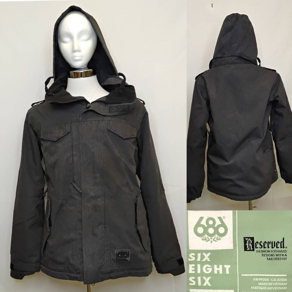 686 Reserved Ski Jacket Men's M Gray Twill Waterproof Infidry Thermal 6 #J5646